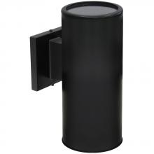 Avista Lighting Inc A1003R-BK - Avista Cylinder Outdoor Wall Sconce Black -Round 10"