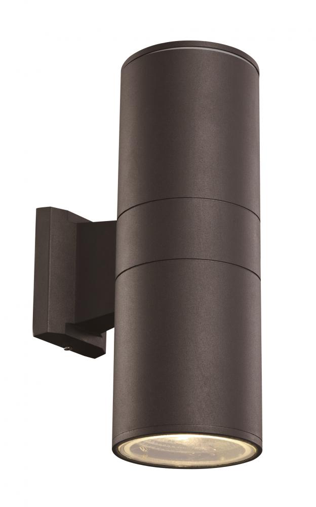 Compact Collection, Tubular/Cylindrical, Outdoor Metal Wall Sconce Light