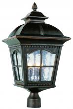 Trans Globe 5425 AR - Briarwood 4-Light Rustic, Chesapeake Embellished, Water Glass and Metal Framed Post Mount Lantern He