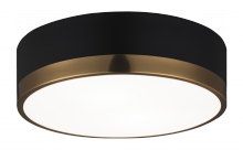 Matteo Lighting M14302BKAG - Trydor Black & Aged Gold Glass Ceiling Mount