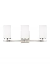 Generation Lighting 4424603EN3-962 - Alturas contemporary 3-light LED indoor dimmable bath vanity wall sconce in brushed nickel silver fi
