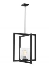 Generation Lighting 5141501-112 - Mitte transitional 1-light indoor dimmable ceiling hanging single pendant light in midnight black fi