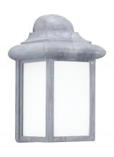 Generation Lighting 8788-155 - Mullberry Hill traditional 1-light outdoor exterior wall lantern sconce in pewter finish with smooth