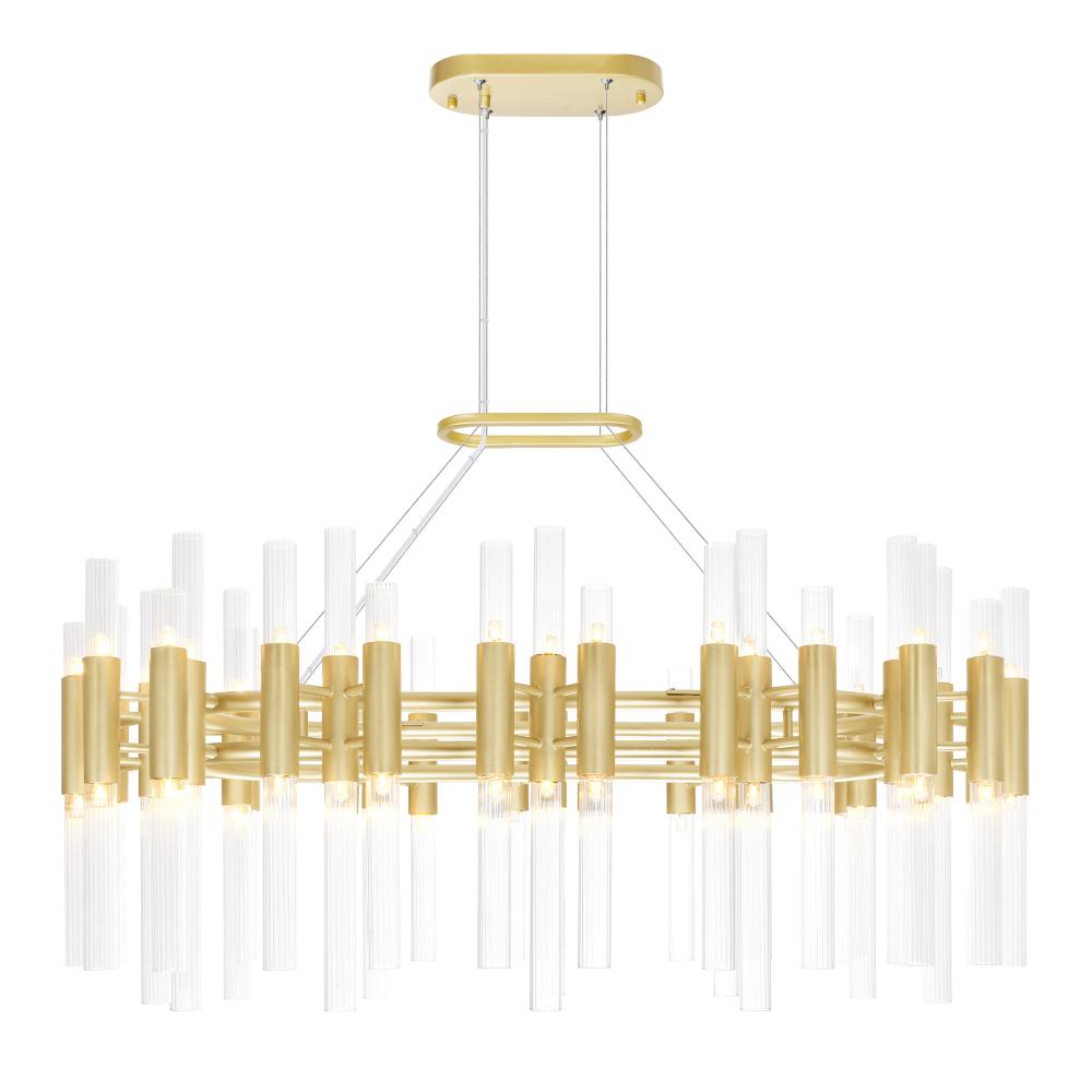 Orgue 72 Light Chandelier With Satin Gold Finish