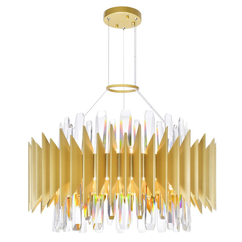 Cityscape 12 Light Chandelier With Satin Gold Finish