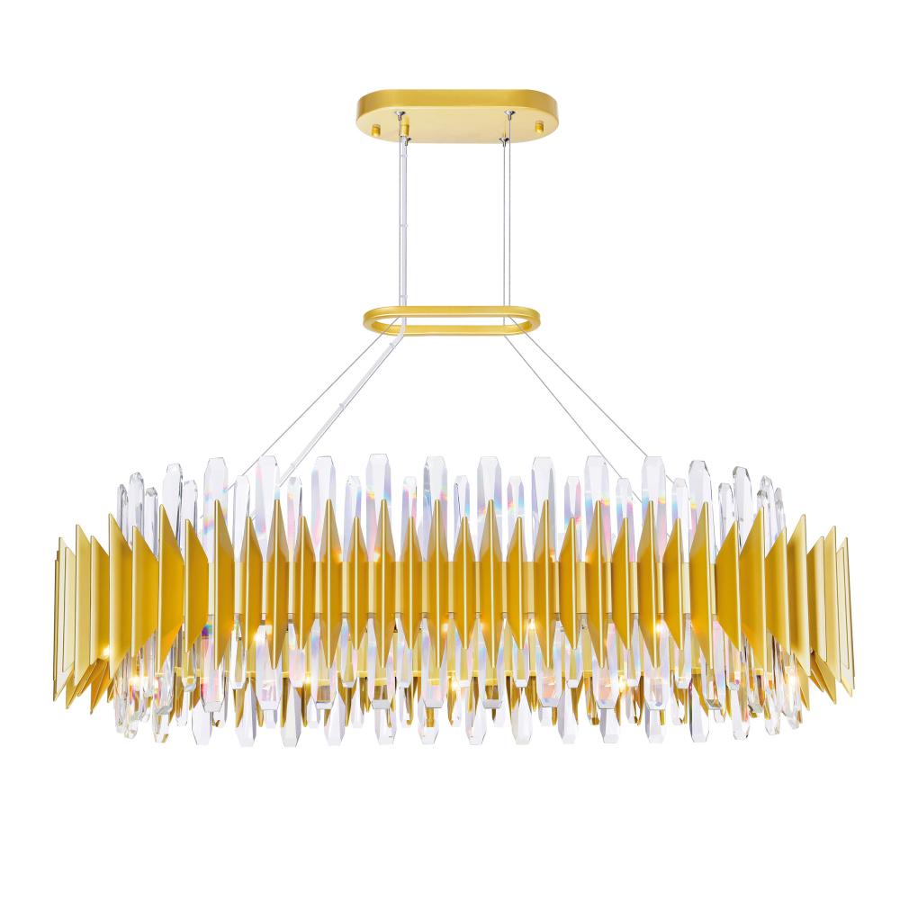 Cityscape 20 Light Chandelier With Satin Gold Finish