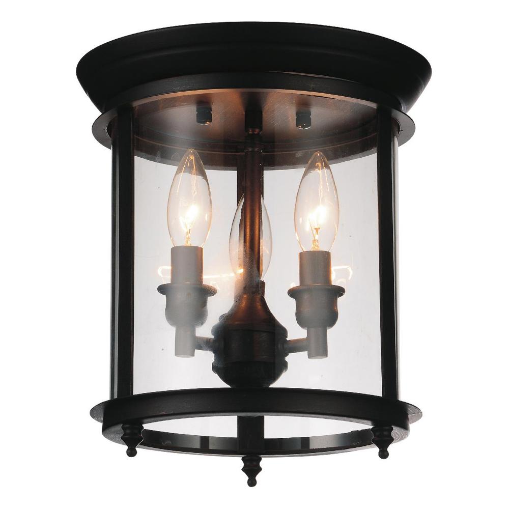 Desire 3 Light Cage Flush Mount With Oil Rubbed Bronze Finish