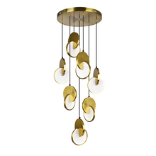 CWI Lighting 1206P24-7-629 - Tranche LED Pendant With Brushed Brass Finish