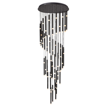 CWI Lighting 1262P30-54-101 - Flute 54 Light LED Chandelier With Black Finish