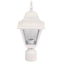 Canarm IOL1311 - Outdoor, 1 Bulb Post Light, Clear Bevelled Glass, 100W Type A or B, 3 1/4" Post
