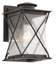 Kichler 49743WZC - Argyle 10.25" 1 Light Outdoor Wall Light with Clear Seeded Glass in Weathered Zinc
