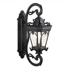 Kichler 9359BKT - Tournai 37.75" 4 Light Outdoor Wall Light with Clear Seeded Glass in Textured Black
