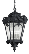 Kichler 9564BKT - Tournai 33.5" 4 Light Outdoor Pendant Light with Clear Seeded Glass in Textured Black