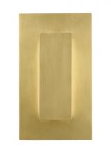 Visual Comfort & Co. Modern Collection 700OWASP9308DNBUNVSLF - Aspen Contemporary dimmable LED 8 Outdoor Wall Sconce Light outdoor in a Natural Brass/Gold Colored