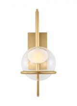 Visual Comfort & Co. Modern Collection 700WSCRBY18NB-LED927-277 - The Crosby Medium Damp Rated 1-Light Integrated Dimmable LED Wall Sconce in Natural Brass