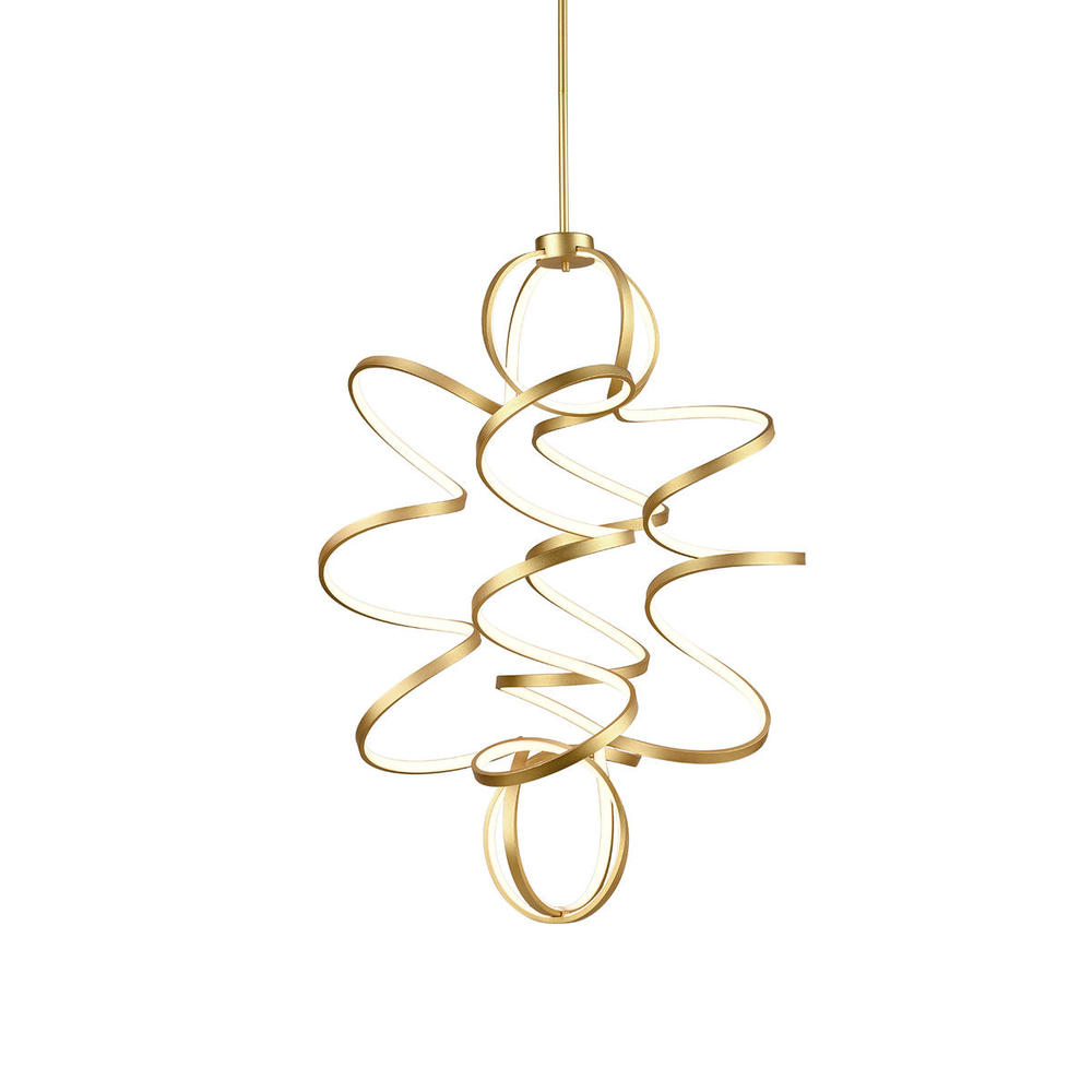 Synergy 41-in Antique Brass LED Chandeliers
