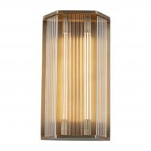 Alora Lighting WV339216VBCR - Sabre 16-in Ribbed Glass/Vintage Brass LED Wall/Vanity