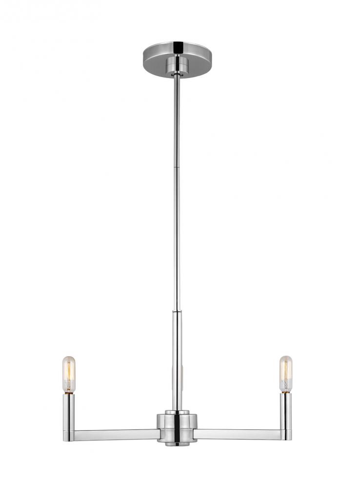 Fullton modern 3-light indoor dimmable chandelier in chrome finish