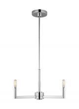Visual Comfort & Co. Studio Collection 3164203-05 - Fullton modern 3-light indoor dimmable chandelier in chrome finish