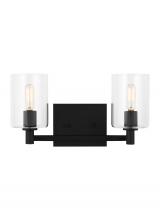 Visual Comfort & Co. Studio Collection 4464202EN-112 - Fullton modern 2-light LED indoor dimmable bath vanity wall sconce in midnight black finish
