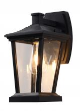 Bethel International Canada TD27W7MBLK - Metal and Glass Outdoor Wall Sconce